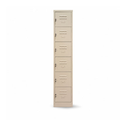 Heavy duty six doors metal locker with lock