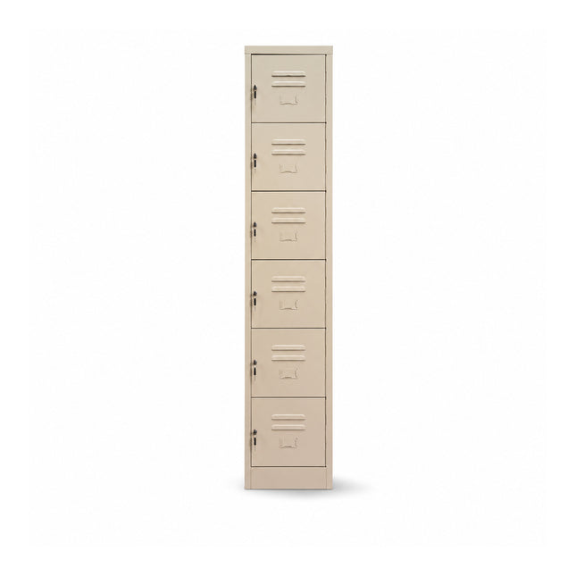 Heavy duty six doors metal locker with lock