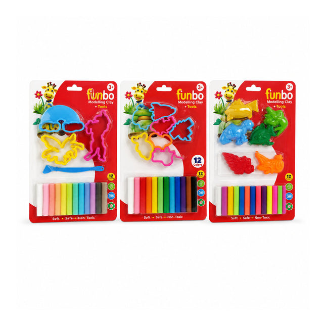 Funbo modeling clay with tools