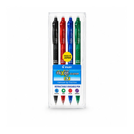 Pilot retractable erasable pens set of 4 Frixion 0.7