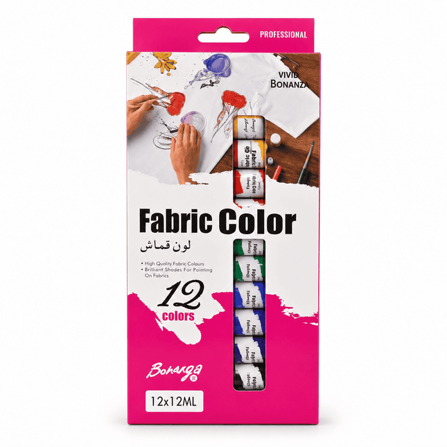 Professional Fabric Colours - 12 x 12 ml
