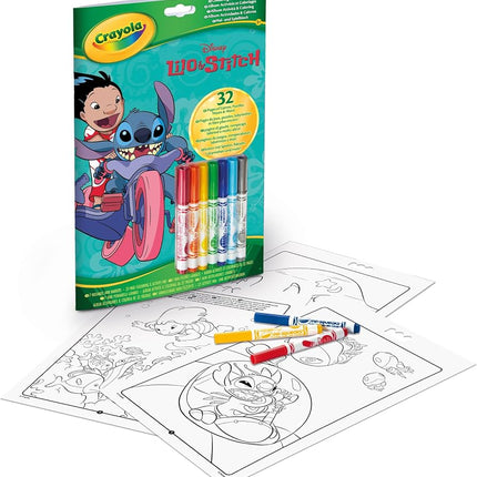 Crayola Lilo & Stitch Colouring Activity Drawing Book 32 pages and 7 washable Markers