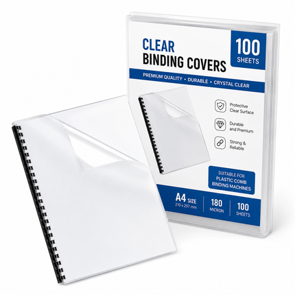 Transparent binding cover