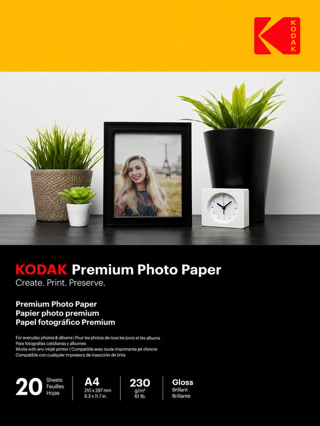 A4 Premium Photo Paper - Super Gloss 240gsm (PKT/20)