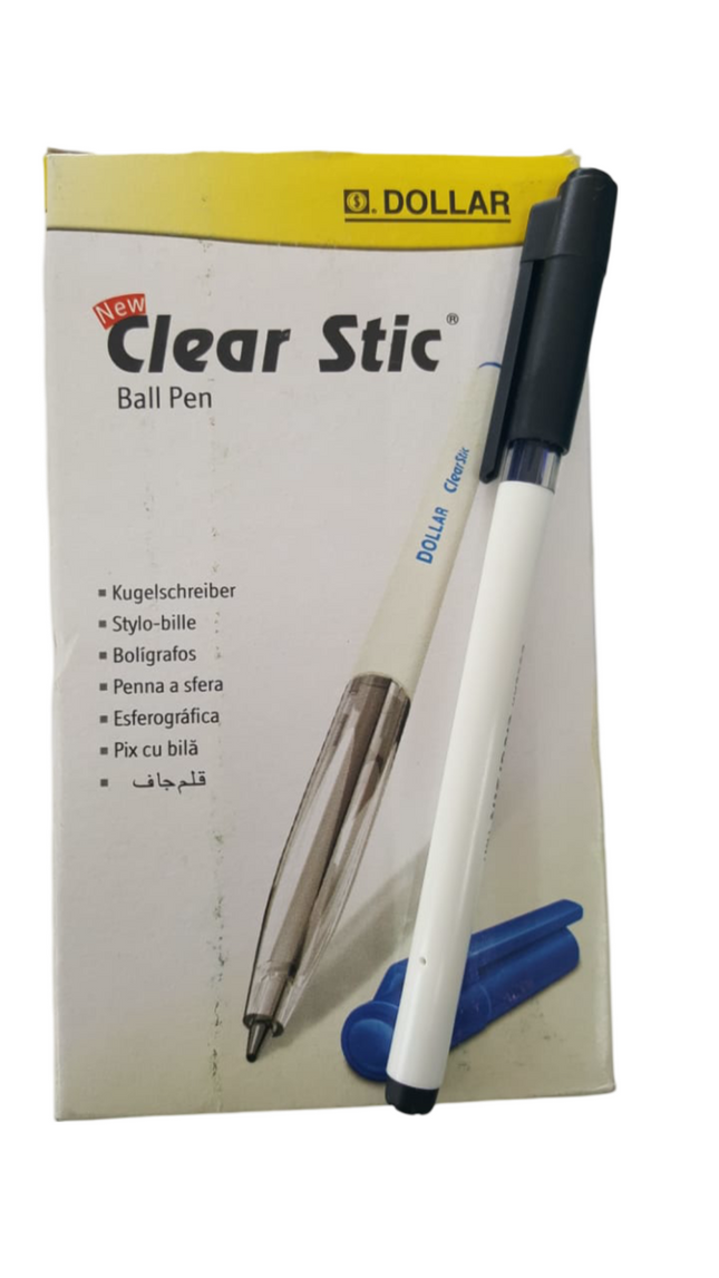 Clear stic ball pens (PKT/10)