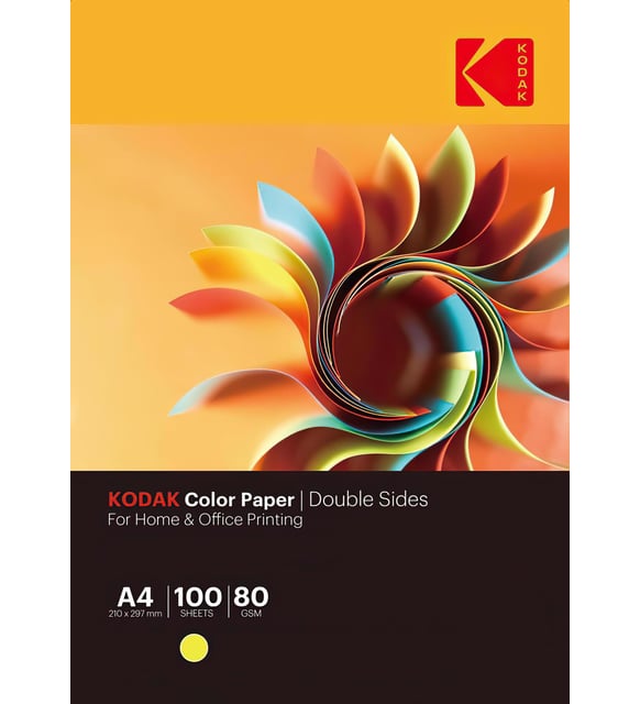 10 Assorted Colors Double sides A4 Paper 80GSM, (PKT/100)